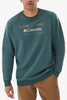 COLUMBİA Erkek Marka Logo Baskılı Bisiklet Yaka Günlük Kullanıma Uygun Uzun Kollu Şık Görünüşlü MHW Yeşili Sweatshirt 9150171353 353