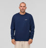 COLUMBİA Erkek Marka Logo Baskılı Bisiklet Yaka Günlük Kullanıma Uygun Uzun Kollu Şık Görünüşlü Koyu Lacivert Sweatshirt 9150221466 466