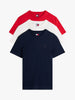 TOMMY HILFIGER Erkek Beyaz-Lacivert-Kırmızı T-Shirt DM0DM21579 0XP