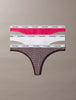 CALVIN KLEIN Kadın Pembe-Bordo-Beyaz Külot 000QD5209E 320