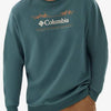 COLUMBİA Erkek Marka Logo Baskılı Bisiklet Yaka Günlük Kullanıma Uygun Uzun Kollu Şık Görünüşlü MHW Yeşili Sweatshirt 9150171353 353