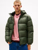 TOMMY HILFIGER Erkek Marka Logolu Full Fermuarlı Kapüşonlu Günlük Kullanıma Uygun Yeşil Mont DM0DM19786 MRH