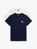 TOMMY HILFIGER Erkek Lacivert-Beyaz T-Shirt DM0DM22143 0XN