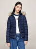 TOMMY HILFIGER Kadın Marka Logolu Kapüşonlu Şık Görünümlü Full Fermuarlı Günlük Kullanıma Uygun Lacivert Mont DW0DW18312 C1G