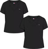 TOMMY HILFIGER Kadın  Siyah-Beyaz T-Shirt DW0DW21367 0XM