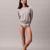 CALVIN KLEIN Kadın Marka Logo Baskılı Bisiklet Yaka Günlük Kullanıma Uygun Uzun Kollu Şık Görünüşlü Gri Sweatshirt LV00QS7514 P7A