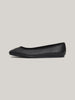 Tommy Hilfiger TH Leather Ballerina Kadın Babet Ayakkabı Babet