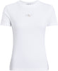 CALVIN KLEIN WOVEN LABEL RIB BABY TEE T-Shirt