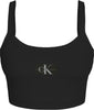 CALVIN KLEIN WOVEN LABEL RIB BRALETTE T-Shirt
