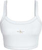 CALVIN KLEIN WOVEN LABEL RIB BRALETTE T-Shirt