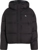 CALVIN KLEIN LOGO SHORT HOODED PUFFER Mont