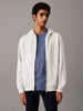 WOVEN LABEL ZIP THROUGH HOODIE
