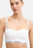 CALVIN KLEIN Kadın Marka Logolu Beyaz Elastik Bantlı Beyaz Sütyen LV00QF8497 100