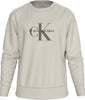 CALVIN KLEIN Erkek Marka Logo Baskılı Bisiklet Yaka Günlük Kullanıma Uygun Uzun Kollu Şık Görünüşlü Bej Sweatshirt LV04RD242G 67U