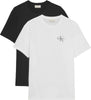 CALVIN KLEIN Erkek Siyah-Beyaz T-Shirt LV04RF279G 3GE