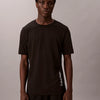 CALVIN KLEIN Erkek Marka Logolu Organik Pamuklu Günlük Kullanıma Uygun Siyah T-Shirt LVGMF5K106 UB1