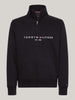 Tommy Hilfiger Logo Mockneck Erkek Yarım Fermuarlı Sweatshirt