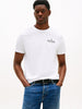 TOMMY HILFIGER Erkek Bisiklet Yakalı Marka Bayrak İşlemeli Streç Pamuklu Beyaz T-Shirt MW0MW39355 YBR
