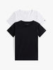TOMMY HILFIGER Kadın Siyah-Beyaz T-Shirt UW0UW05974 0IN